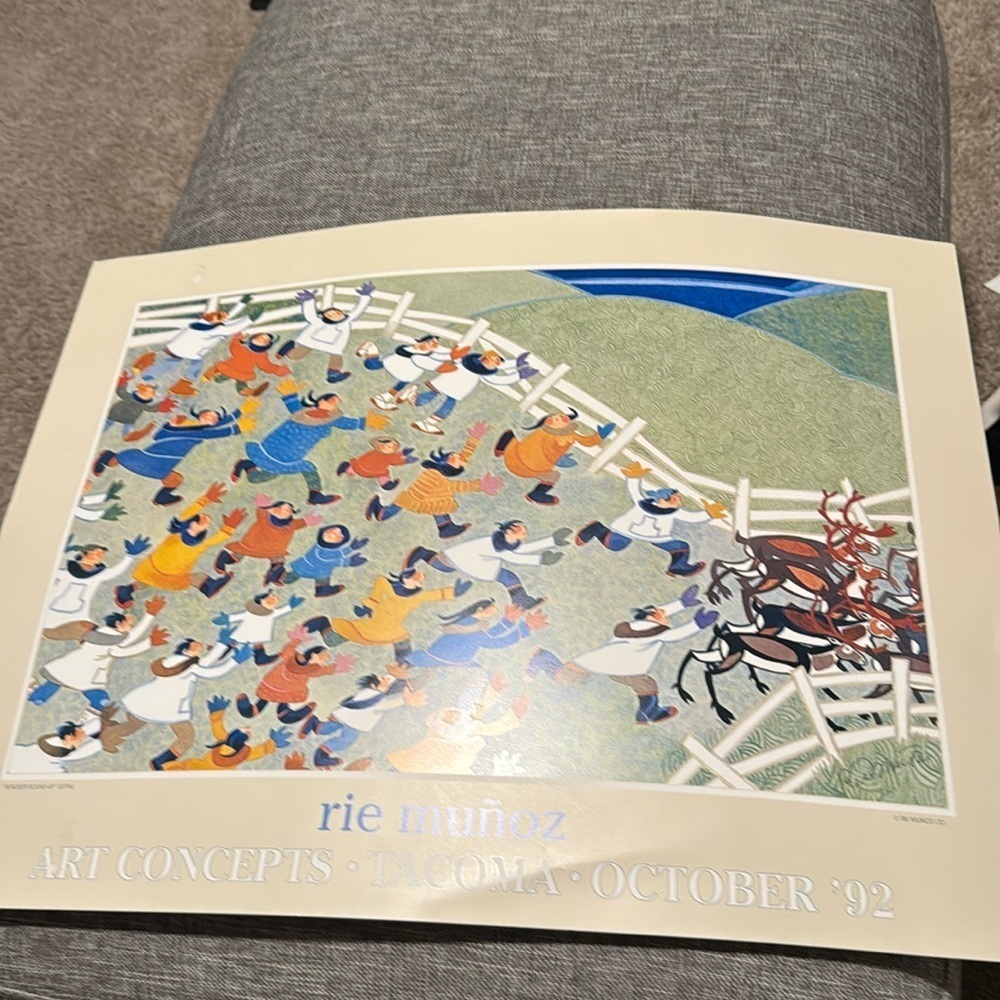- Rie Munoz Reindeer Round-up 1993 art concepts Tacoma, October 1992 art…